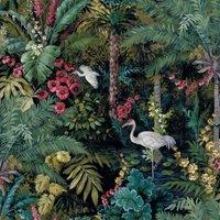 Holden Dcor Outside In Jungle Paradise Wallpaper in Black