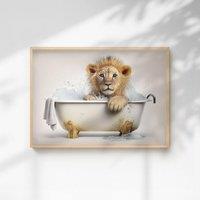 60 SECOND MAKEOVER Baby Lion Quirky Animal Print | Size: A4