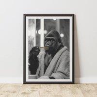 60 SECOND MAKEOVER Gorilla Comb Quirky Animal Print | Size: A4