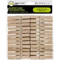 Orwell Super Size Wooden Pegs 24pk