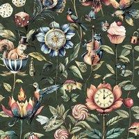 Holden Dcor Curious Creatures Textured Wallpaper in Dark Green
