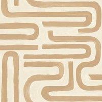 Holden Dcor Geometric Brushed Wallpaper in Beige