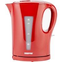 Geepas 1.7L Cordless Electric Kettle Fast Rapid Boil Jug 2200W in Red