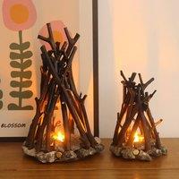 Leaper Vintage Handmade Bonfire Decorative Lamp in Brown | Size: Large