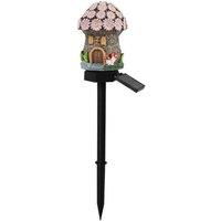 Obasyhig Style 1 Solar-Powered Resin Cartoon House Ground Lights