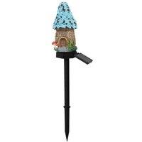 Obasyhig Style 4 Solar-Powered Resin Cartoon House Ground Lights