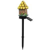 Obasyhig Style 3 Solar-Powered Resin Cartoon House Ground Lights