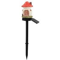 Obasyhig Style 6 Solar-Powered Resin Cartoon House Ground Lights