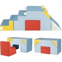 CASART Kids Climbing Toys Toddler Climber w/ Slide & Stairs Soft Foam Blocks