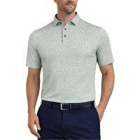 Island Green Men's All Over Geo Print Golf Polo Shirt in Green | Size: XL
