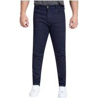 Smart Living Men's Skinny Fit Denim Jeans Classic Cotton Casual Trousers in Indigo | Size: 38