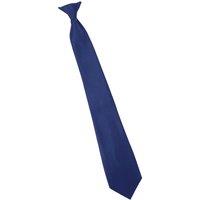 Neel Blue Men's Clip-on Tie, Polyester Solid Pre-tied Adjustable Neck Tie for Formal Wear in Blue