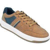 Pegasus Men's Wide Fit Touch-Fasten Trainers with Cushioned Footbed & Ankle in Tan | Size: 8