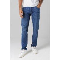 Tokyo Laundry Men's Slim Fit Cotton Blend Jeans in Mid Blue | Size: 34S
