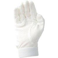 Hy5 Men's Cotton Pimple Palm Riding Gloves in White | Size: Medium