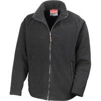 Result Men's Horizon High Grade Microfleece Jacket in Black | Size: XS