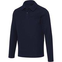 Elevate Men's Apollo Long-Sleeved Polo Shirt in Navy | Size: Medium
