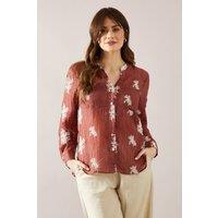 Wallis Women's Embroidered Overhead Shirt in Ginger | Size: 16