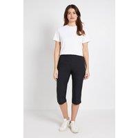Wallis Women's Cropped Capri Trouser in Black | Size: 16