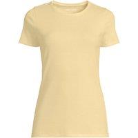 Lands' End Women's Micro Rib Crew Neck T-shirt in Bright Yellow | Size: 14-16