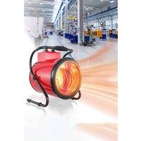 Living and Home 3KW Electric Fan Heater for Garage and Workshop in Red