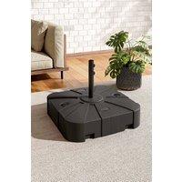 Living and Home HDPE Square Plastic Outdoor Umbrella Stand Parasol Base in Black