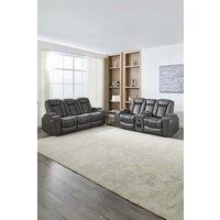 More4Homes Ashton Electric Recliner 2+3 Seater Sofa Set Technology Fabric With Speakers & Usb-C Charging in Grey