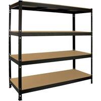 Monstershop Monster Racking Q-Rax Heavy Duty Storage Shelving, 160cm W, 60cm D in Black