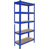 Monstershop Garage Racking Bundle - Space Saver - Boltless 5Tier Garage Shelves in Blue