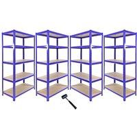 Monstershop Monster Racking T-Rax Corner Shelving Unit & 4x 90cm Garage Storage in Blue | Size: 4x 90 cm