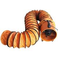 Monstershop MAXBLAST Dust Extractor 300mm 550W 110V with 6m Duct in Orange