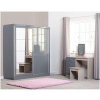 Seconique Nevada 2 Door Sliding Wardrobe in Grey