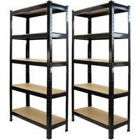 Monstershop Monster Racking T-Rax Heavy Duty Shelving Units, Black, 75cm W, 30cm in Black