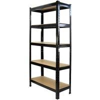 Monstershop Monster Racking T-Rax Heavy Duty Shelving Units, Black, 75cm W, 30cm in Black