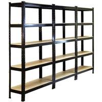 Monstershop Monster Racking T-Rax Heavy Duty Shelving Units, Black, 75cm W, 30cm in Black