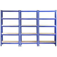 Monstershop Monster Racking T-Rax Heavy Duty Shelving Units, Blue, 75cm W, 30cm D in Blue
