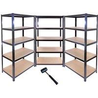 Monstershop Monster Racking T-Rax Metal Storage Shelves, Black, 90cm W, 45cm D in Black