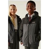 Regatta Beamz Hooded Waterproof Breathable Insulated Jacket in Black | Size: 4-5