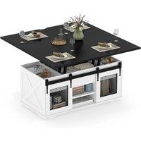 Costway Lift Top Coffee Table 105CM Farmhouse Center Table