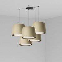 Netlighting Samba Cluster Pendant Ceiling Light Cream E27 in Beige