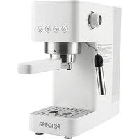 Spector 20 Bar Metal Espresso Coffee Machine with Milk Frother for Cafe in White