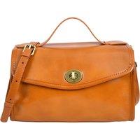 House of Leather Women's Womens Real Leather Handbag Small Cross Body Shoulder Bag Havana Red in Light Tan