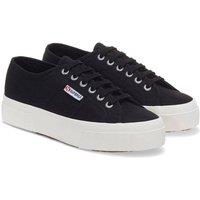 Superga Women's 2740 Lace Up Platforms in Black | Size: 6.5