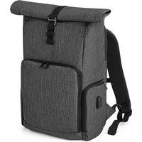 Quadra Men's Q-tech Charge Roll-top Backpack in Dark Grey