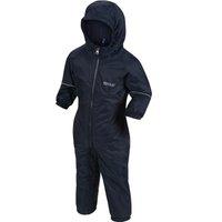 Regatta Splosh Hooded Waterproof All in One Puddle Suit in Navy | Size: 6-12 m