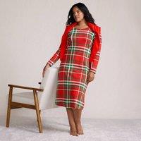 Lands' End Women's Petite Long Sleeve Mid Calf, Pure Cotton Nightdress | Size: 14-16