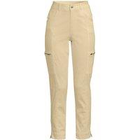 Lands' End Women's 7/8 Slim Leg Cargo Chinos in Light Sand | Size: 16