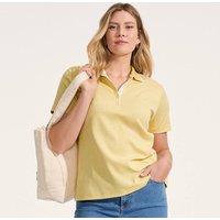 Lands' End Women's Short Sleeve Supima Polo Shirt in Bright Yellow | Size: 14-16