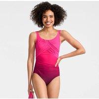 Lands' End Women's Carmela Slender Swimsuit in Pink | Size: 12