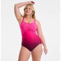 Lands' End Women's Plus Carmela Slender Swimsuit in Pink | Size: 22